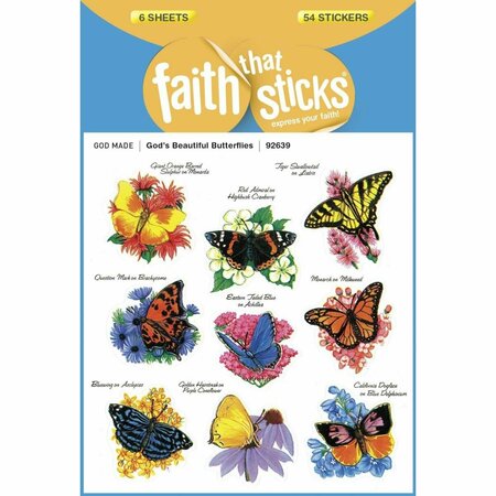 RARITY Faith That Sticks Gods Beautiful Butterflies Sticker RA3319745